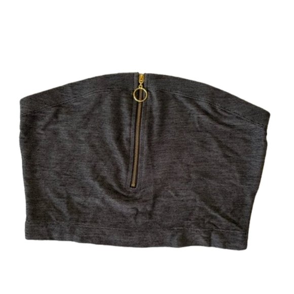 Tube Top - Knit Stretch Denim with front Zip. Medium and Large Sizes. NWT - Picture 6 of 7